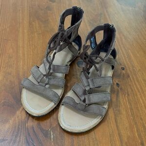 Womens Sz 7 Brown Sorel Gladiator Ankle Sandals